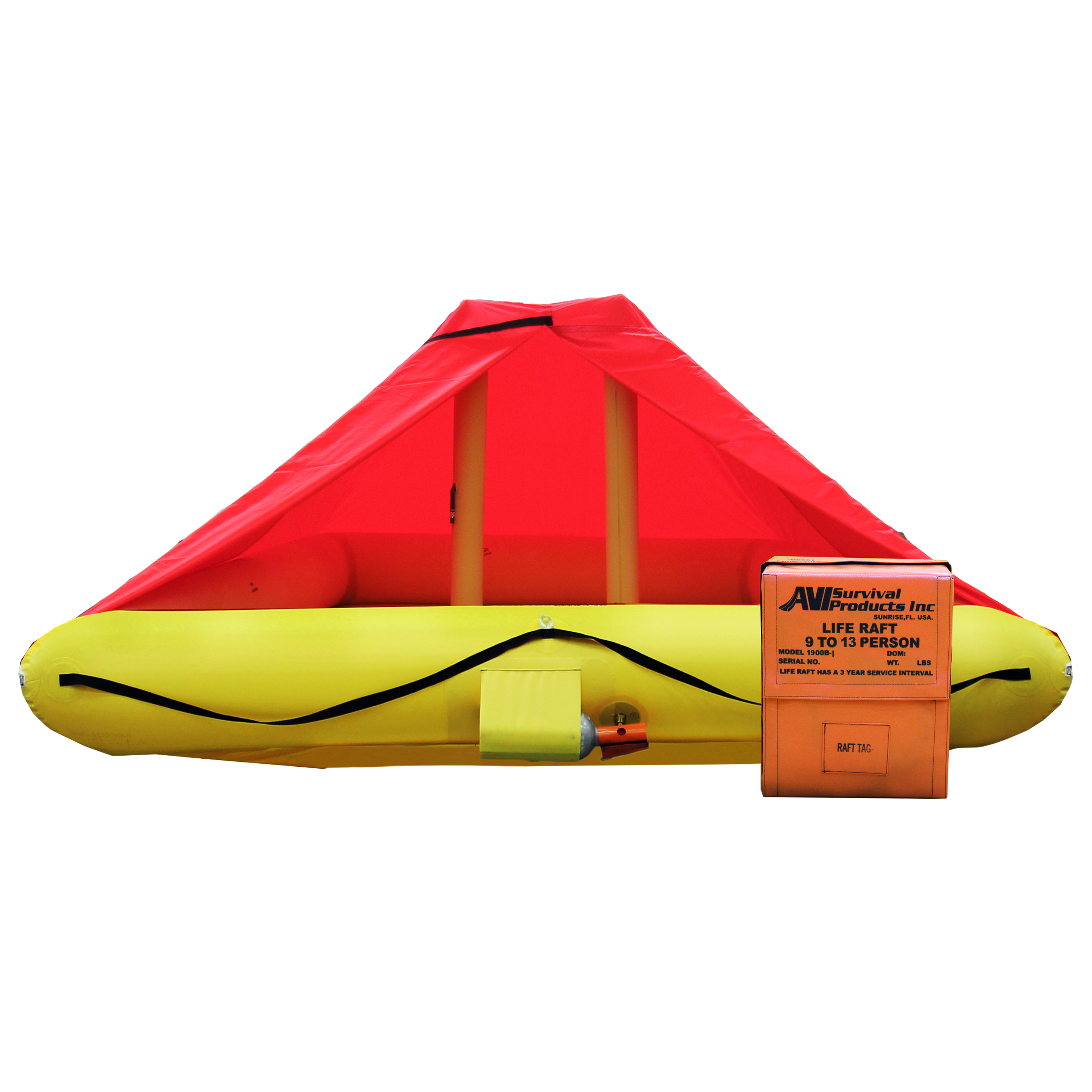 NON TSO 9 Person Life Raft with Canopy